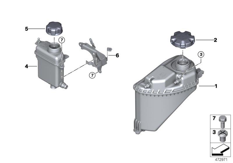 Diagram Expansion tank for your 2010 BMW M6   