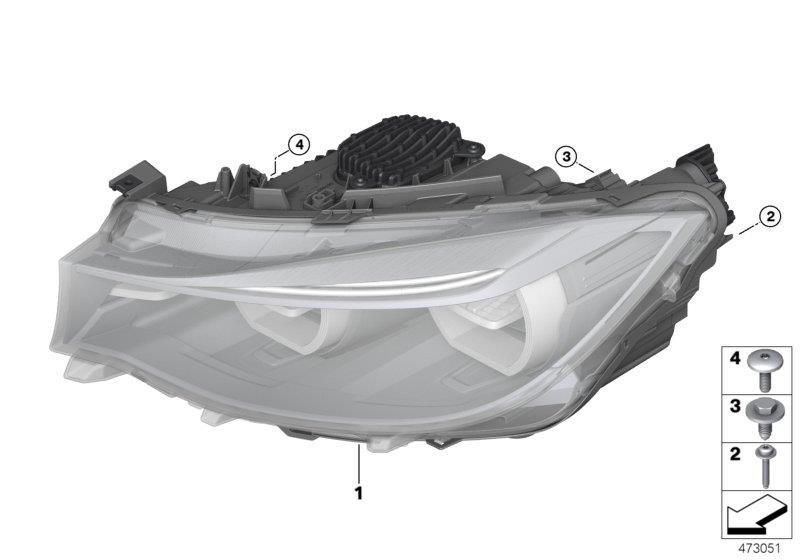 Diagram Headlight for your 1988 BMW M6   