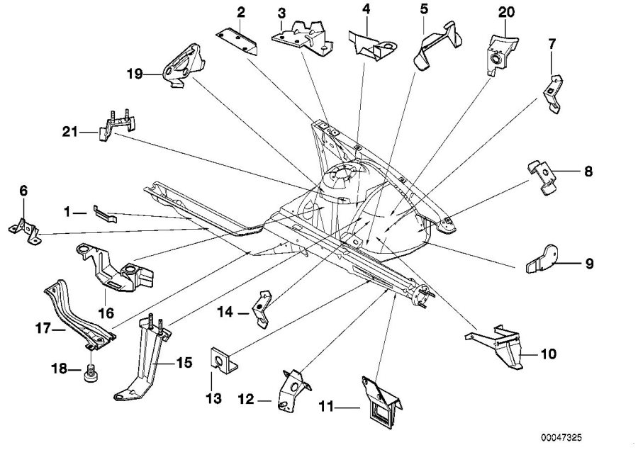 Diagram Front body bracket left for your 2017 BMW M6   