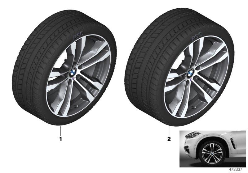 Diagram Winter wheel w.tire M doub.sp.468M-20" for your 2018 BMW X6   