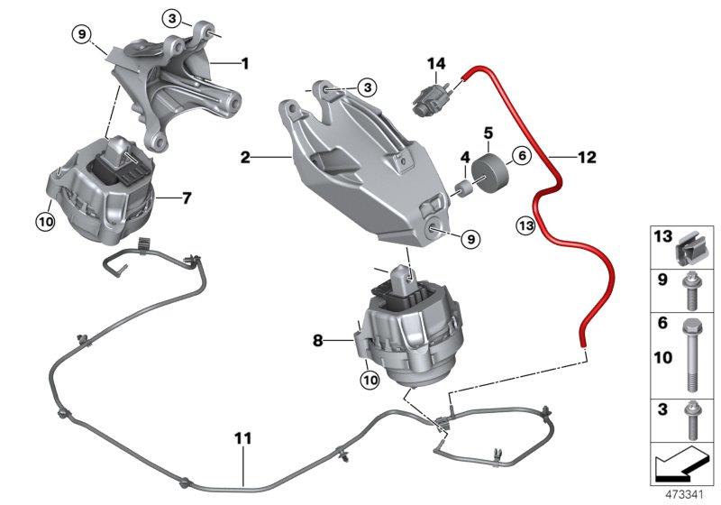 Diagram Engine Suspension for your 2015 BMW 640i   