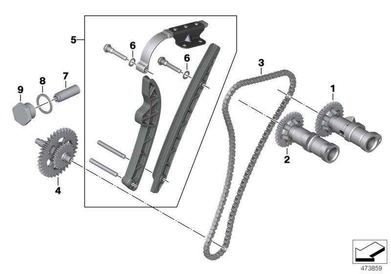 Diagram Timing-valve train-Timing chain/Camshaft for your 2015 BMW HP4   