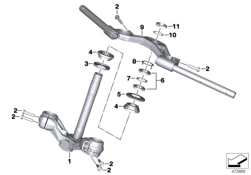 Diagram Telescopic forks, Telelever for your 2015 BMW R1200GS   