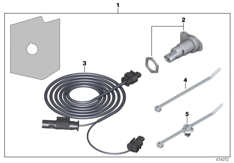 Diagram Retrofit kit, socket for your 2008 BMW R1200GS Adventure   