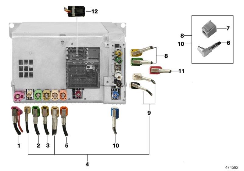 Diagram Rep.- wiring harn.assort.Head Unit High for your BMW
