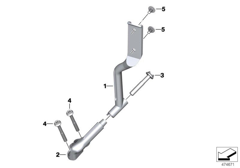 Diagram Bracket, flashing warning light, front for your BMW R1200C Indep.  