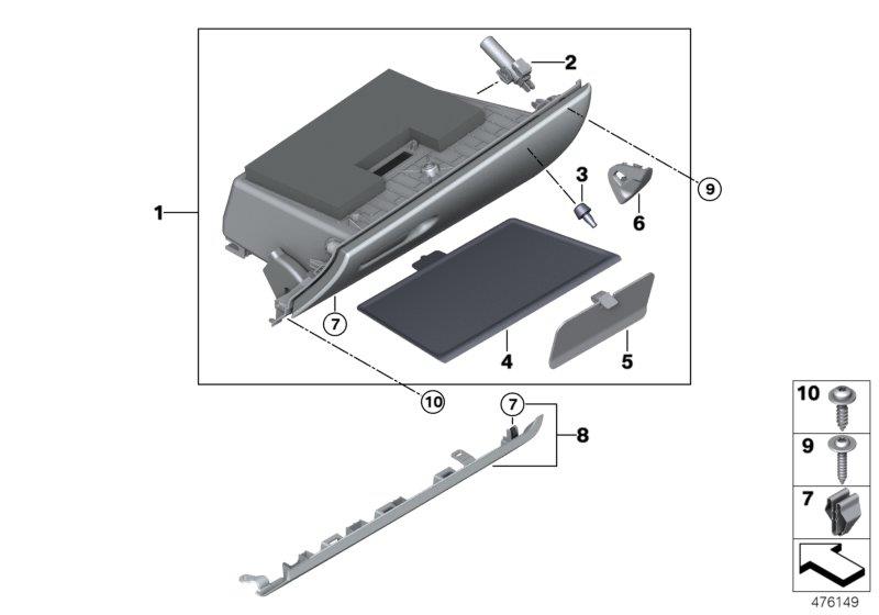 Diagram GLOVE BOX for your MINI