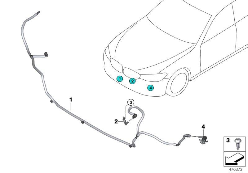 Diagram SINGLE PARTS FOR HEAD LAMP CLEANING for your BMW