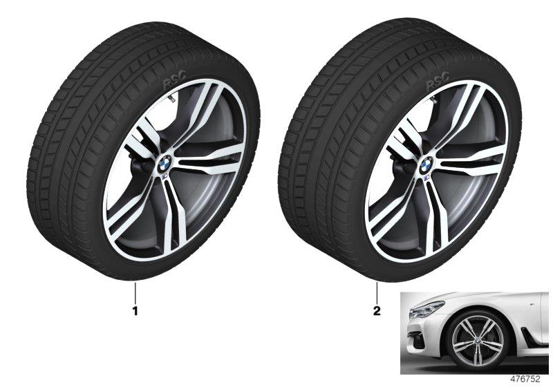 Diagram Winter wheel w.tire M doub.sp.648M-20" for your 2019 BMW 750i   