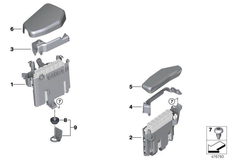 Diagram Control unit box for your BMW