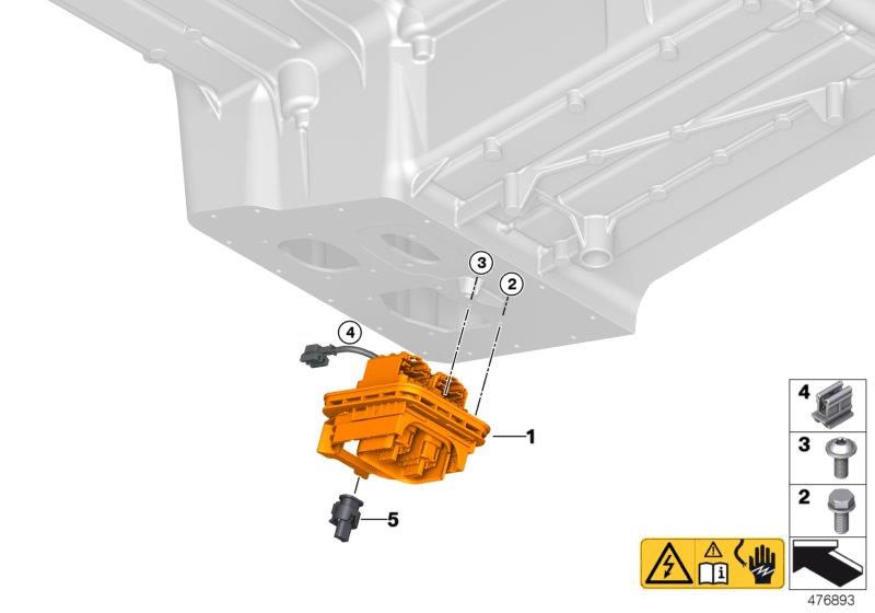 Diagram High-voltage battery plug for your 2016 BMW 550iX   