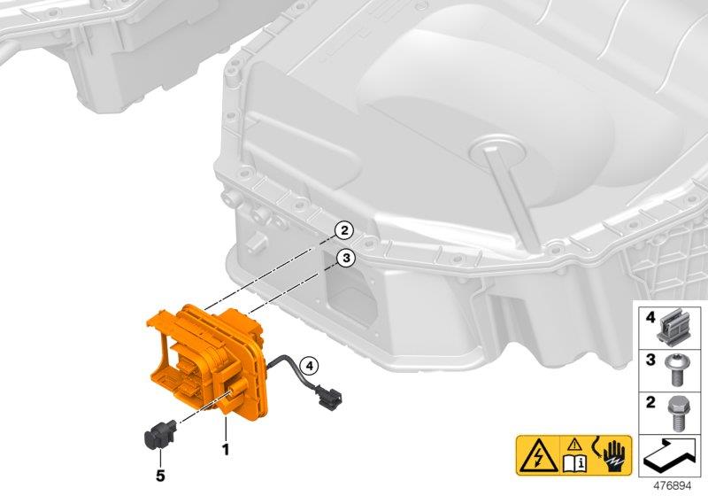 Diagram High-voltage battery plug for your 2016 BMW 550iX   