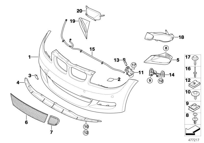 Diagram BMW Performance Aerodynamics, front for your 2022 BMW X3   