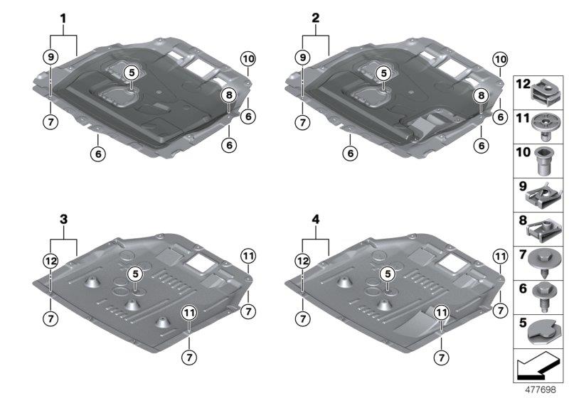 Diagram Underhood shield for your MINI