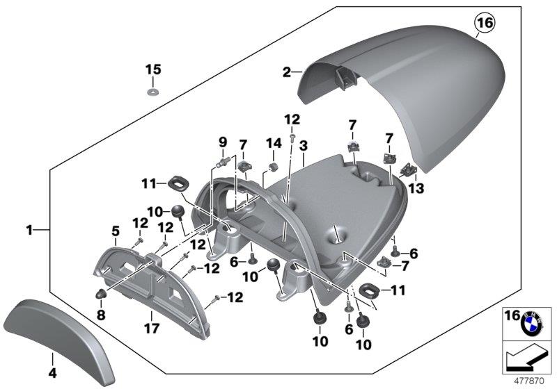 Diagram Stool cover for your 2015 BMW R nineT   