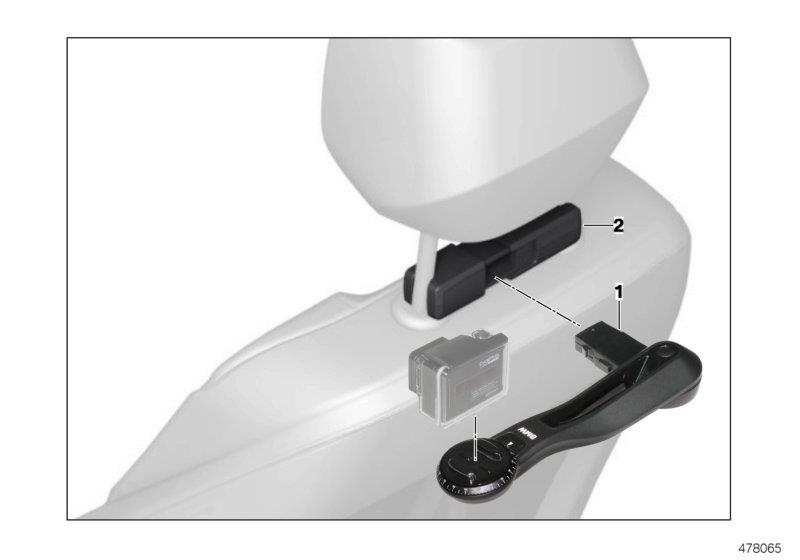 Diagram BMW action cam bracket inner for your BMW X1  