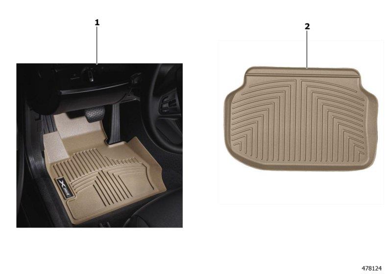 Diagram All Weather Floor Liners for your BMW