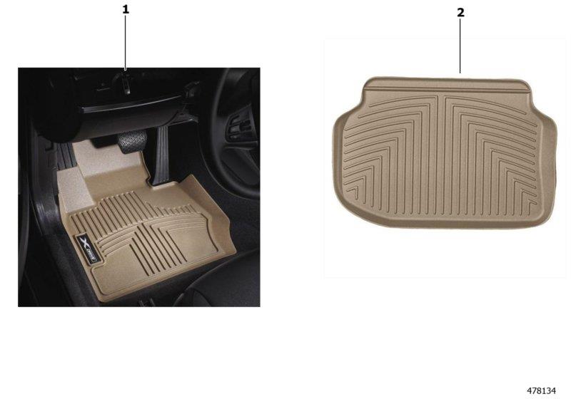 Diagram All Weather Floor Liners for your 2018 BMW 650iX   