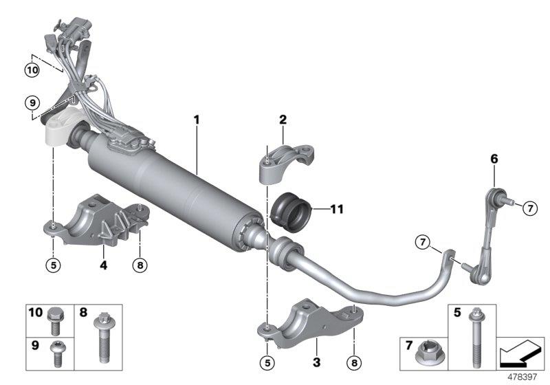 Diagram Front stabilizer bar/Dynamic Drive for your 2010 BMW M6   