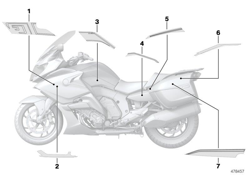 Diagram Sticker WN1Y Lupin blue/Blackstorm for your 2016 BMW R1200RT   