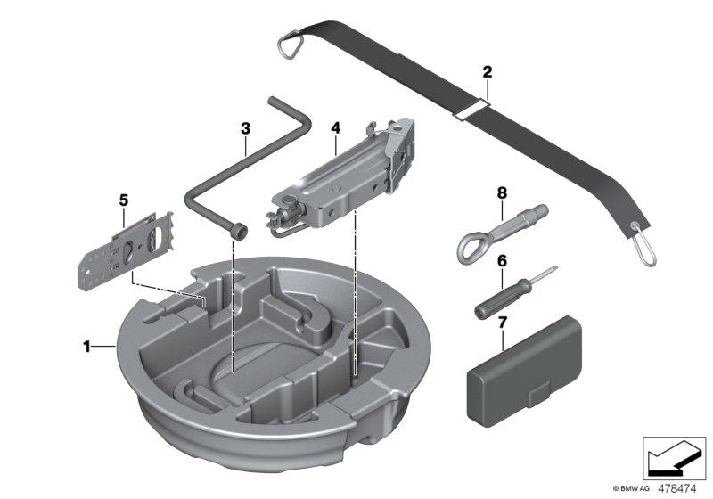 Diagram Car tool/Lifting jack for your BMW 530eX  