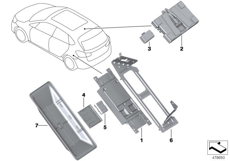 Le diagramme Telematic Communication Box pour votre BMW