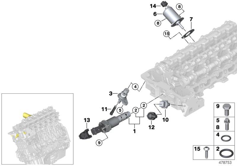 Diagram Cylinder head, electr. add-on parts for your 2010 BMW M3   