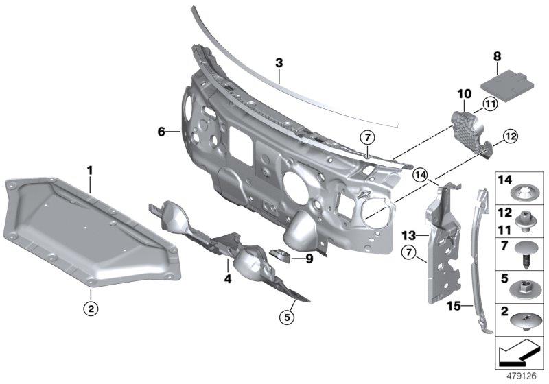 Diagram SOUND INSULATING FRONT for your MINI