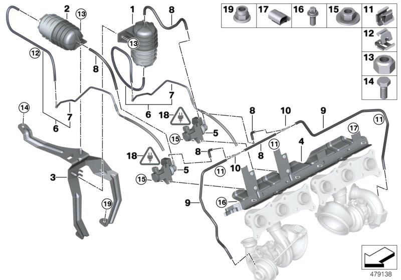 Diagram Vacuum control exhaust turbocharger for your BMW