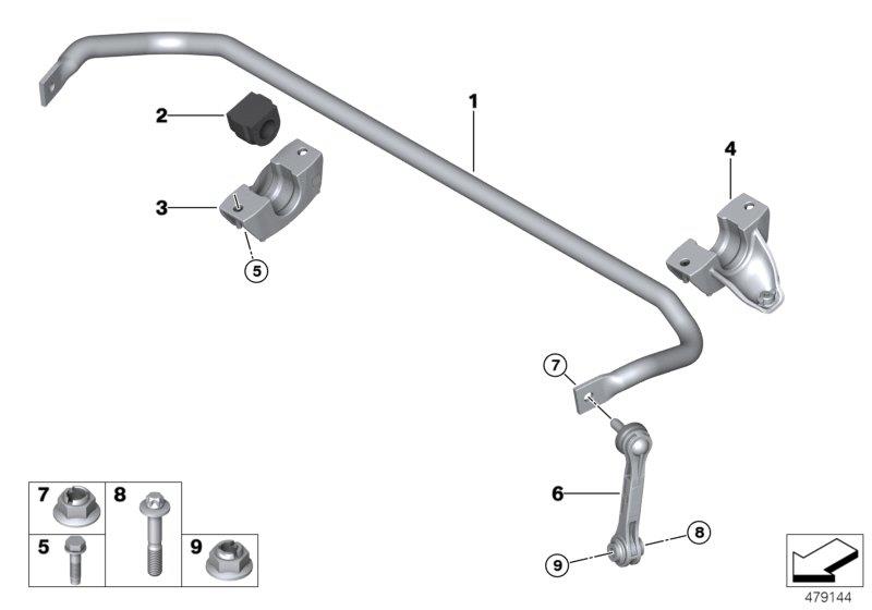 Diagram Stabilizer, rear for your BMW