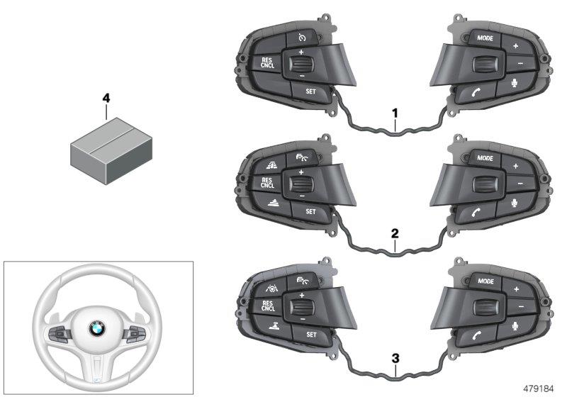 Diagram Switch for steering wheel M Sport for your BMW 530e  