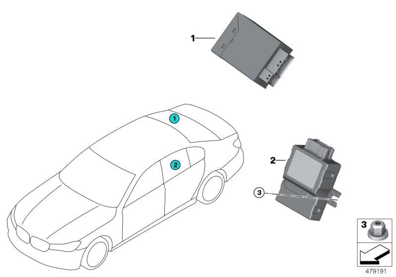 Diagram Control unit for fuel pump for your BMW