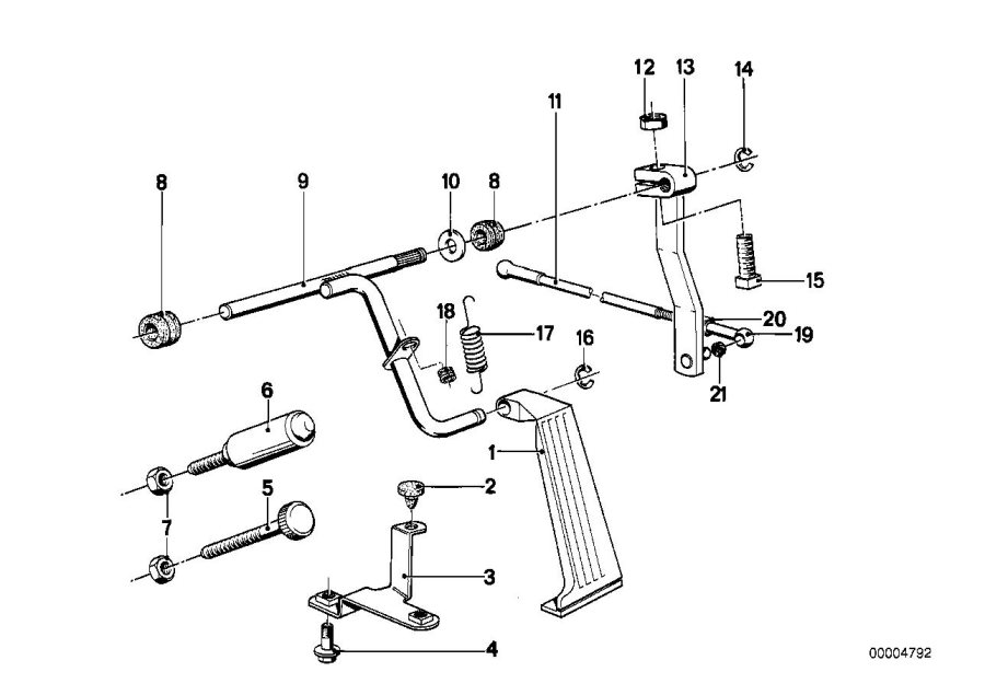 Diagram Accelerator PEDAL/ROD assy for your BMW M340i  