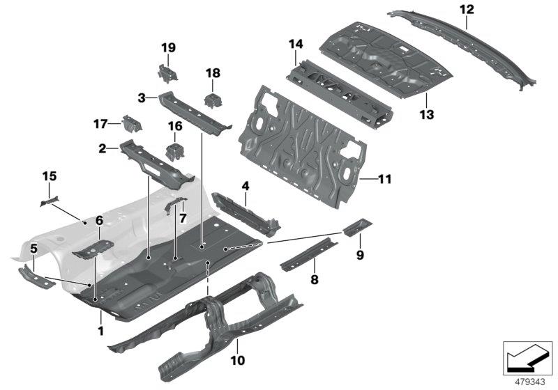 Diagram Partition trunk/Floor parts for your BMW