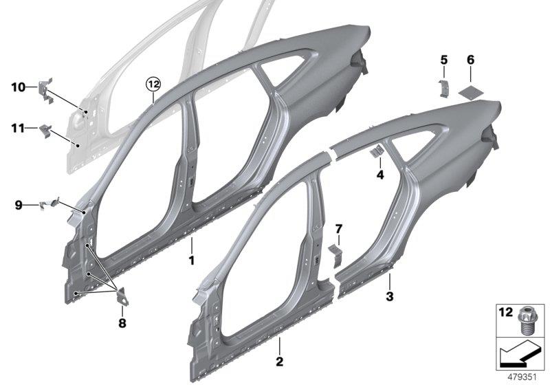 Diagram Body-side frame for your BMW