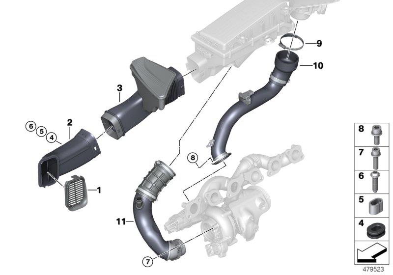 Diagram Air duct for your 2019 BMW M760iX   