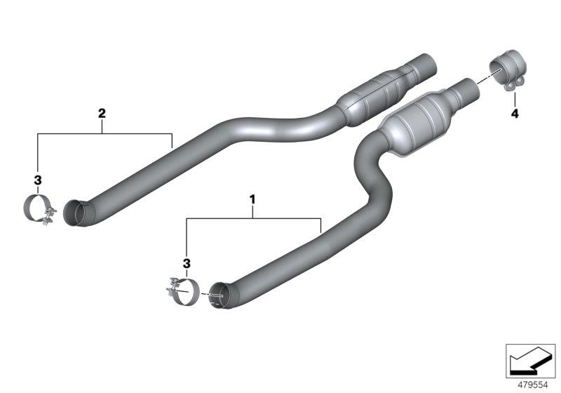 Diagram Front muffler for your 2016 BMW 335iX   