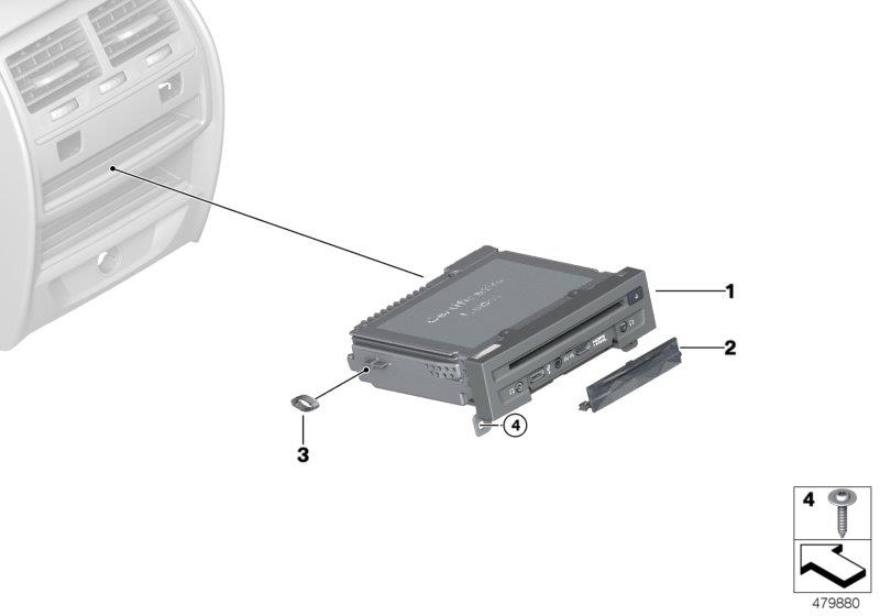 Diagram Rear seat entertainment DVD player for your BMW