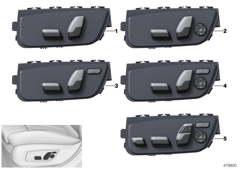 Diagram Seat adjustment switch, driver for your BMW