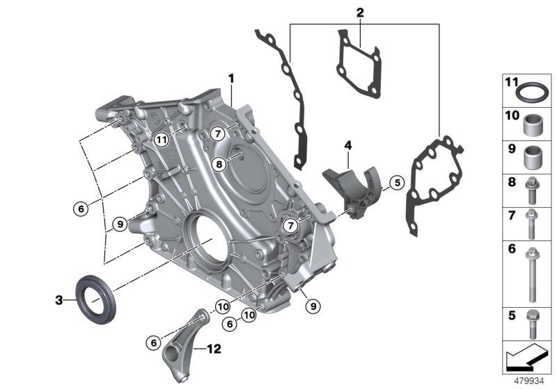 Diagram LOWER TIMING CASE for your BMW