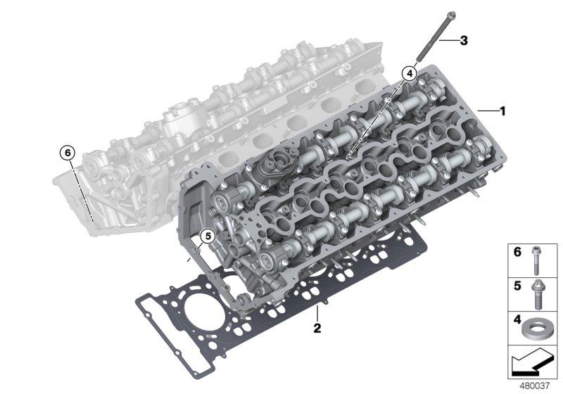 Diagram Cylinder Head for your 1988 BMW M6   