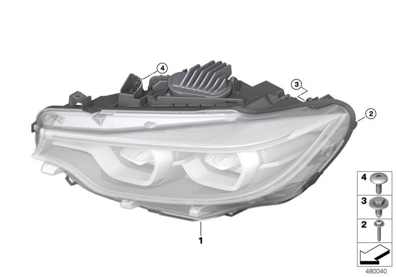 Diagram Headlight for your BMW M3  