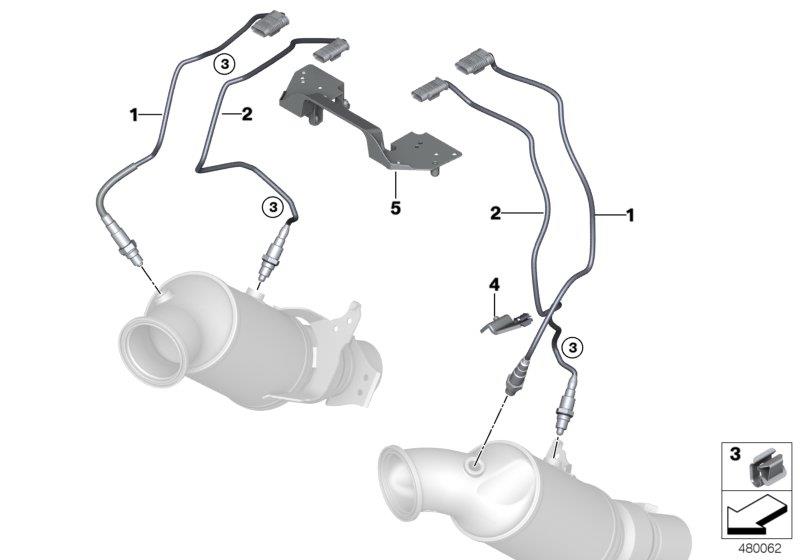 Diagram Lambda Probe Fixings for your 1988 BMW M6   