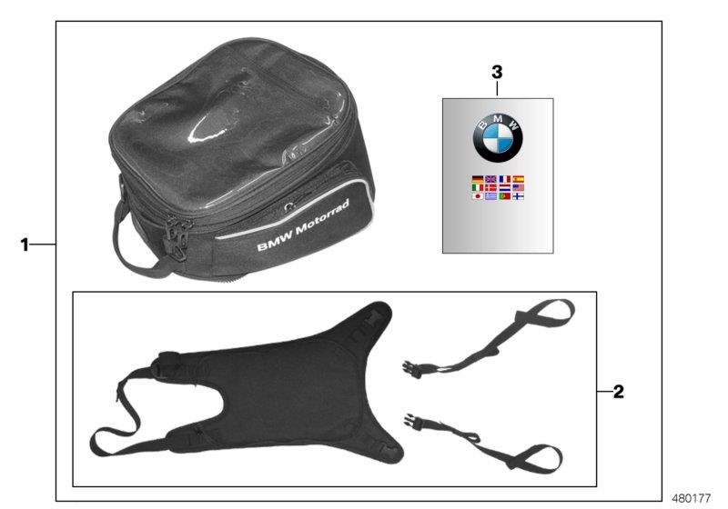 Diagram tank-top bag for your BMW G310R  