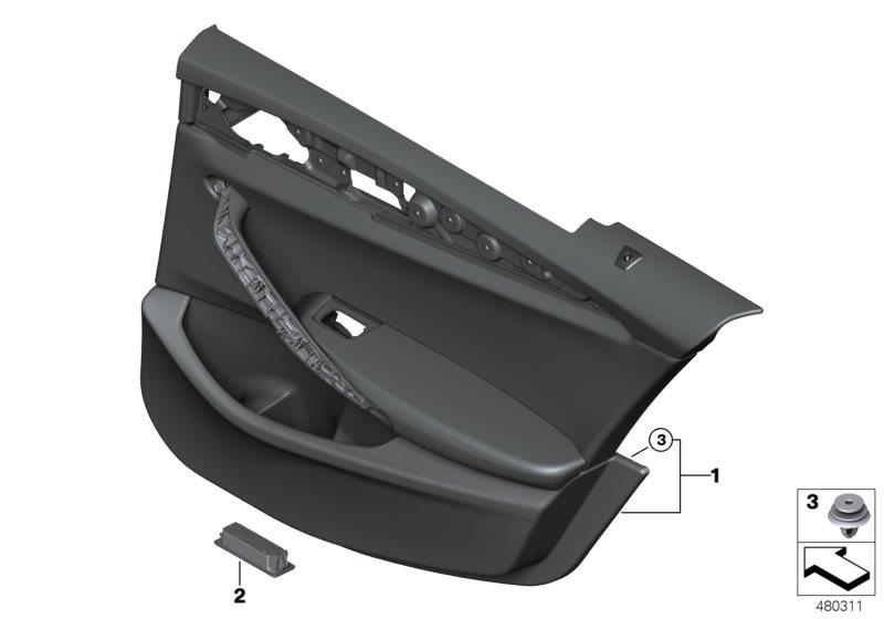 Diagram Door trim, rear for your 2014 BMW M6   