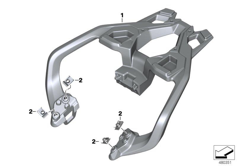 Diagram Baggage porter for your 2009 BMW R1200GS Adventure   