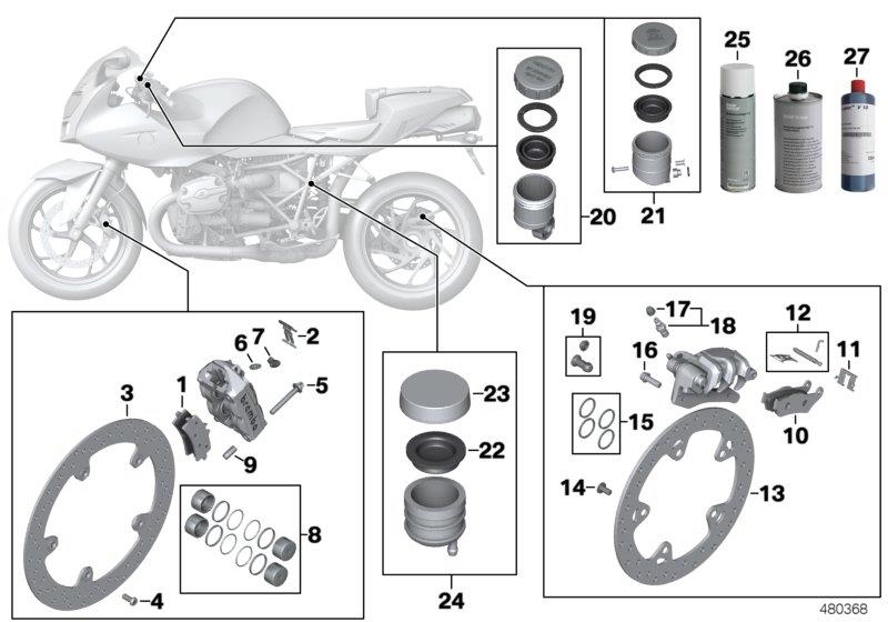 Diagram Brake service for your 2013 BMW C600 Sport   