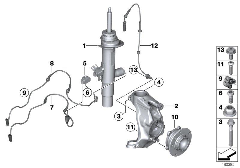 Diagram Strut front VDC / mounting parts for your BMW