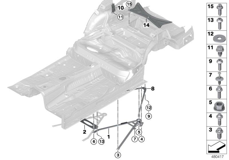 Diagram Reinforcement for body, rear for your BMW M3  
