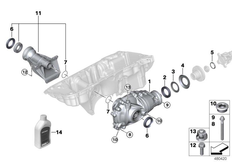 Diagram Front differential 170AL for your BMW